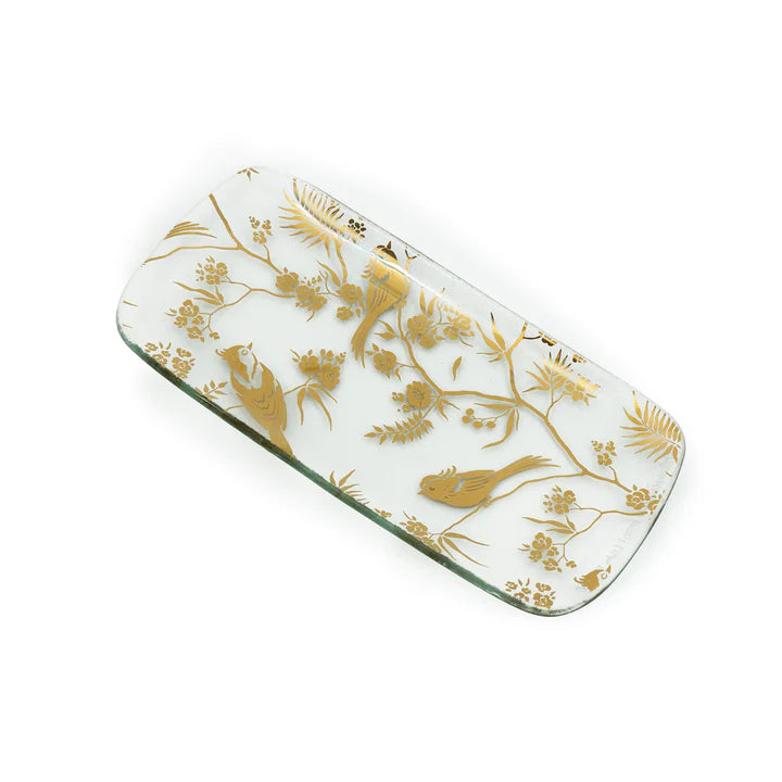 Annieglass Birdsong Small Rectangular Tray