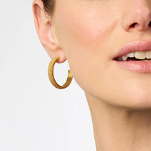 Load image into Gallery viewer, Beaded Eternity Hoop - Cabochon-Gold
