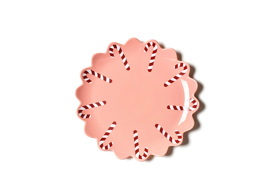 Provence Candy Cane Scallop Platter