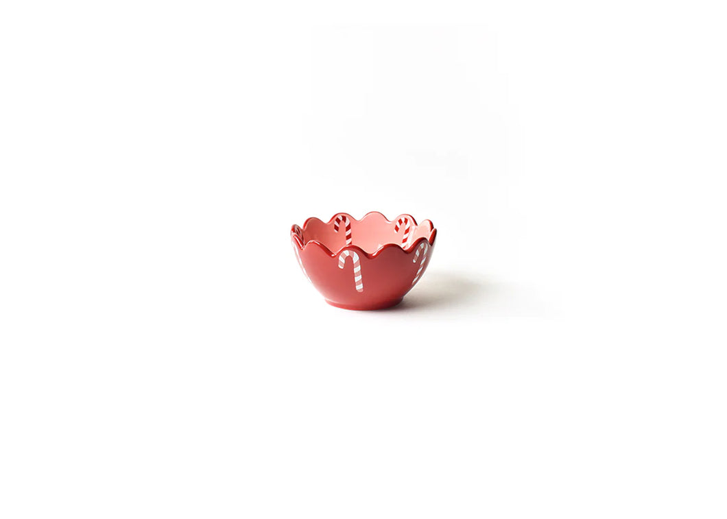 Candy Cane Scallop Dipping Bowl