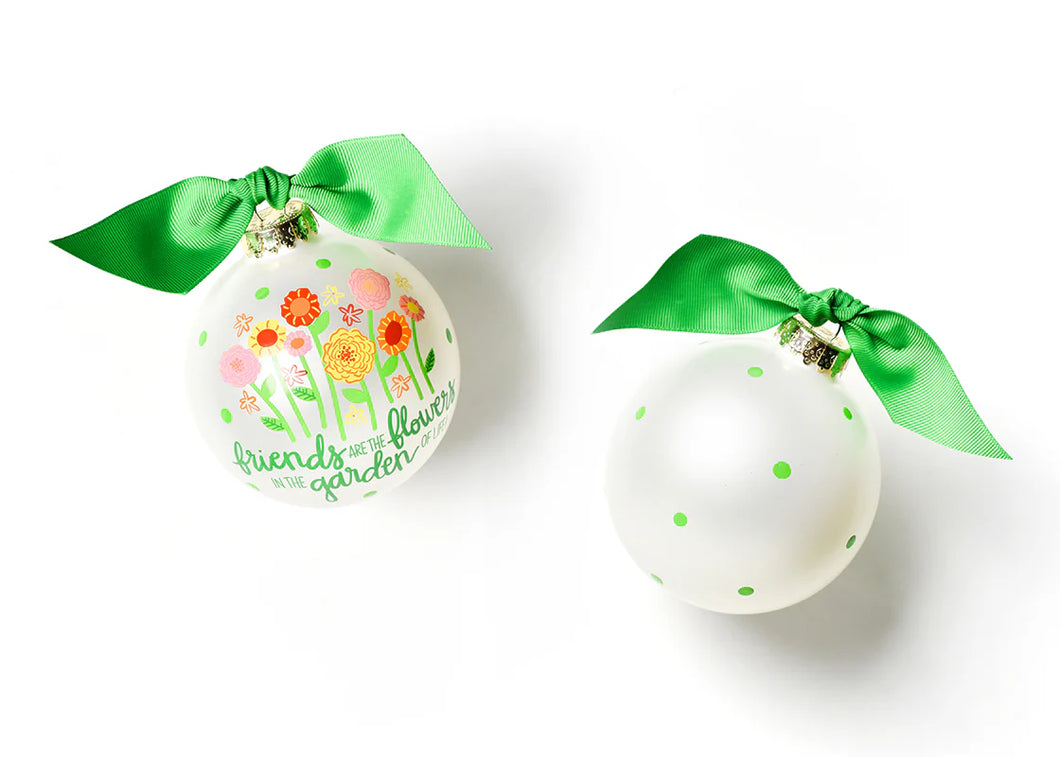 Friends Garden Glass Ornament