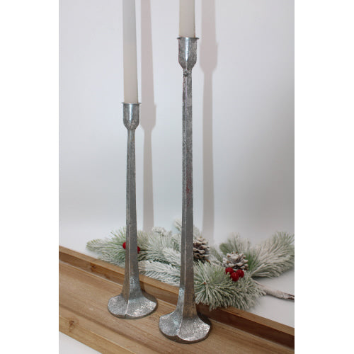 Iron Taper Holders Gold/Silver Leaf
