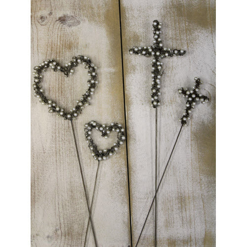 Pearl Cross/Heart Picks