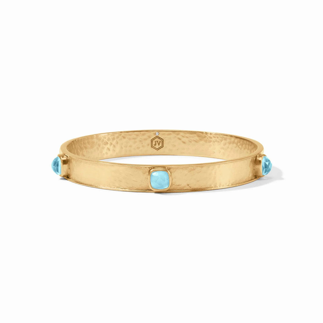 Catalina Stone Bangle Iridescent Capri Blue