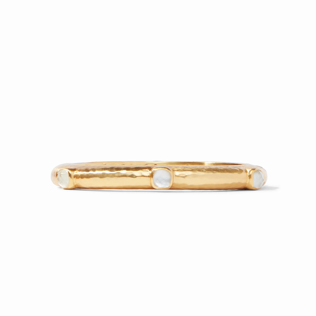 Catalina Hinge Bangle - Iridescent Clear