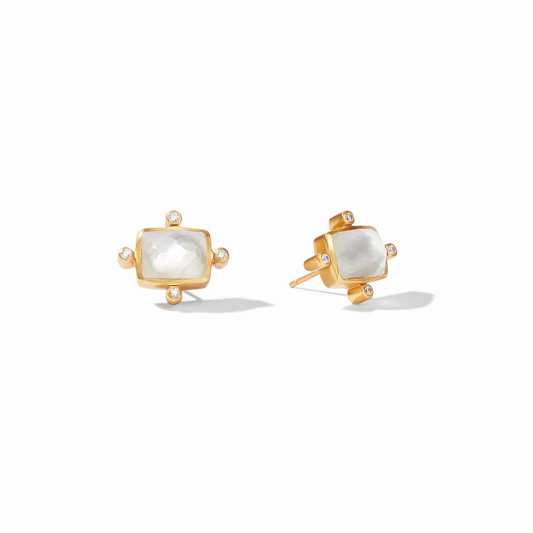 Clara Stud Iridescent Clear Crystal