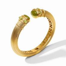 Load image into Gallery viewer, Cobblestone Demi Cuff | Green Cat's Eye
