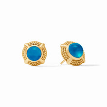 Load image into Gallery viewer, Cabochon Stud - Iridescent London Blue
