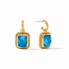Load image into Gallery viewer, Cheval Hoop &amp; Charm Earring - Iridescent London Blue
