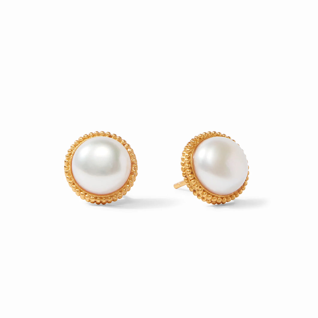 Julie Vos Fleur-de-Lis Stud Pearl