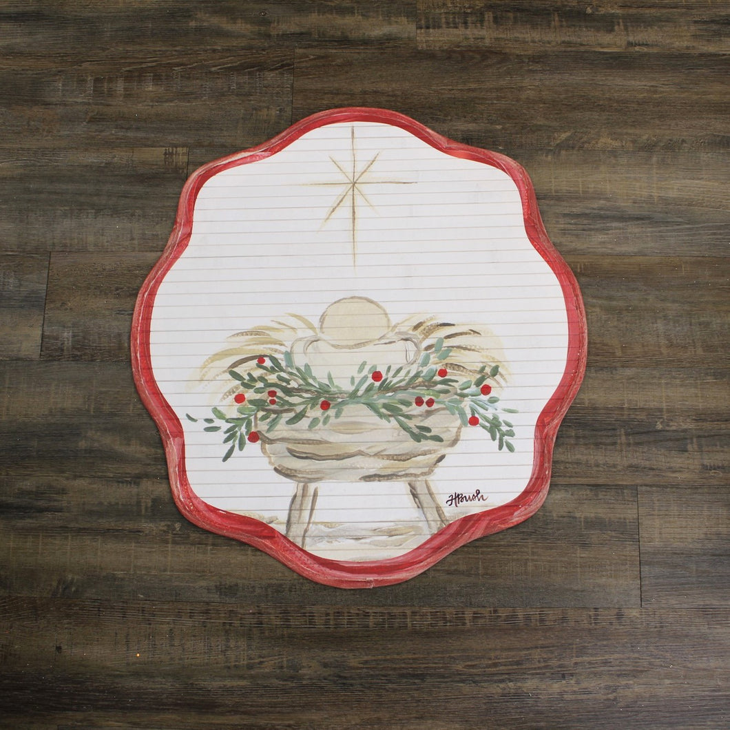 Manger Scene Bamboo Mat