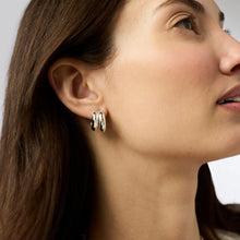 Load image into Gallery viewer, Havana Double Hoop Silver
