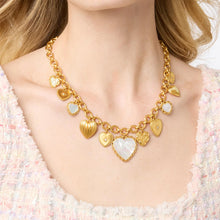 Load image into Gallery viewer, Heart Charm Necklace - Mother of Pearl
