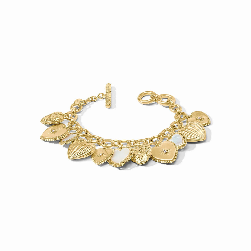 Heart Charm Bracelet - Mother of Pearl