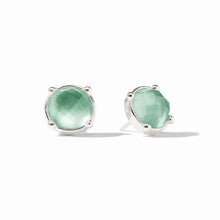Load image into Gallery viewer, Silver Honey Stud Iridescent Aquamarine Blue
