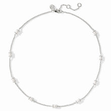 Load image into Gallery viewer, Silver Hydra Delicate Station Necklace Pearl
