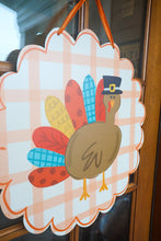 Load image into Gallery viewer, Patch the Turkey Scalloped Doorhanger
