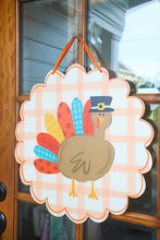 Load image into Gallery viewer, Patch the Turkey Scalloped Doorhanger
