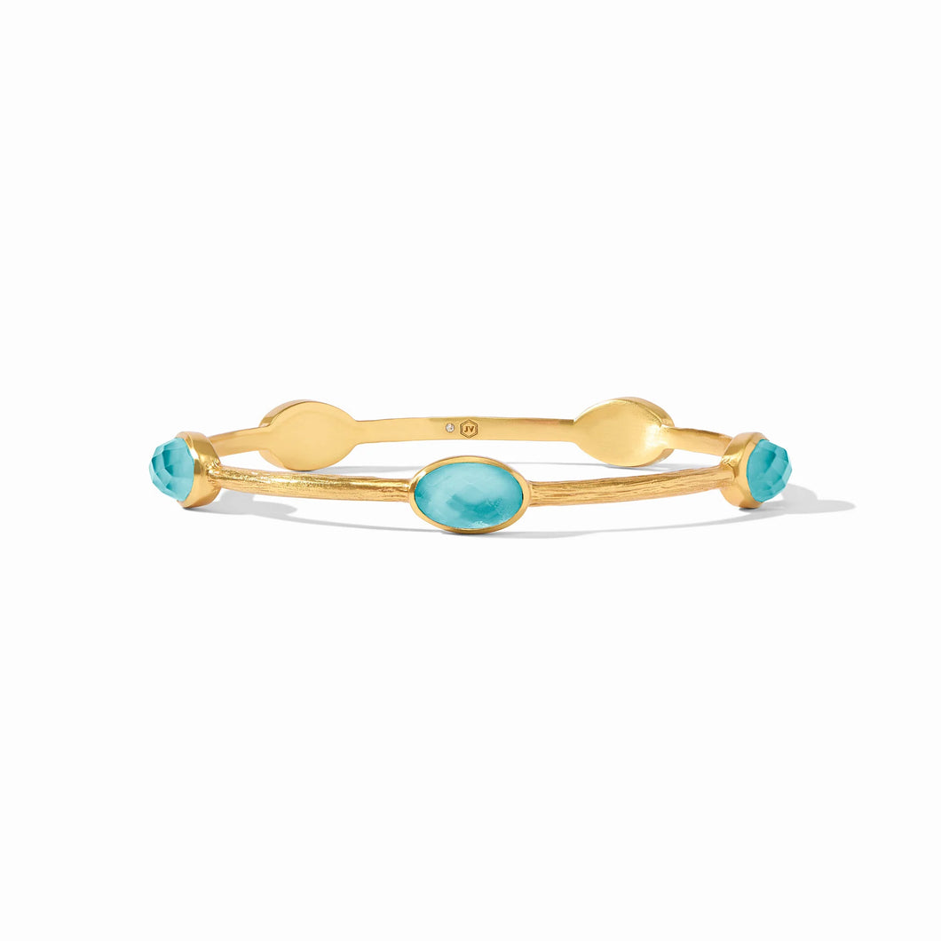 Ivy Stone Bangle Iridescent Bahamian Blue