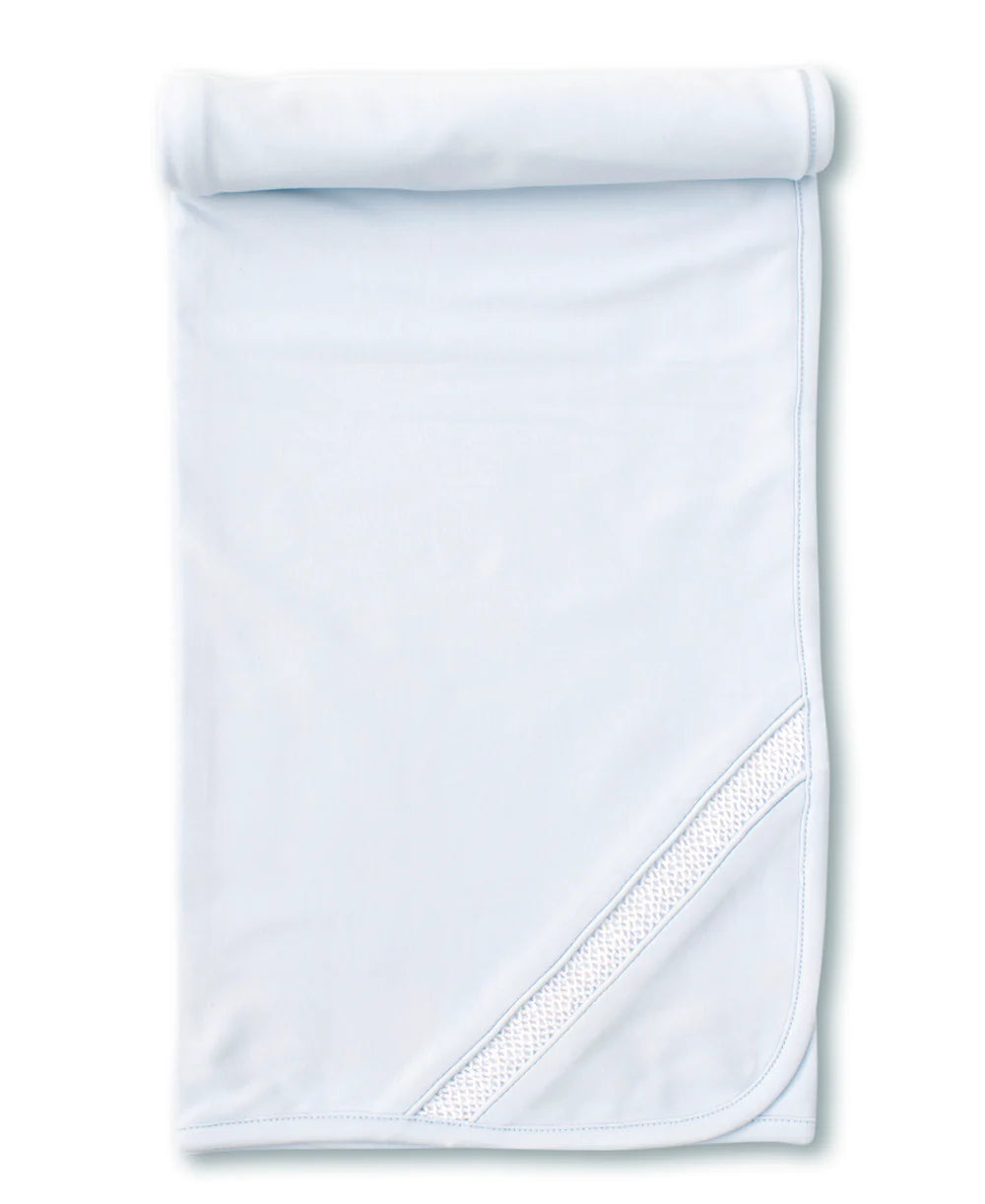Hand Smocked CLB Charmed Light Blue Blanket