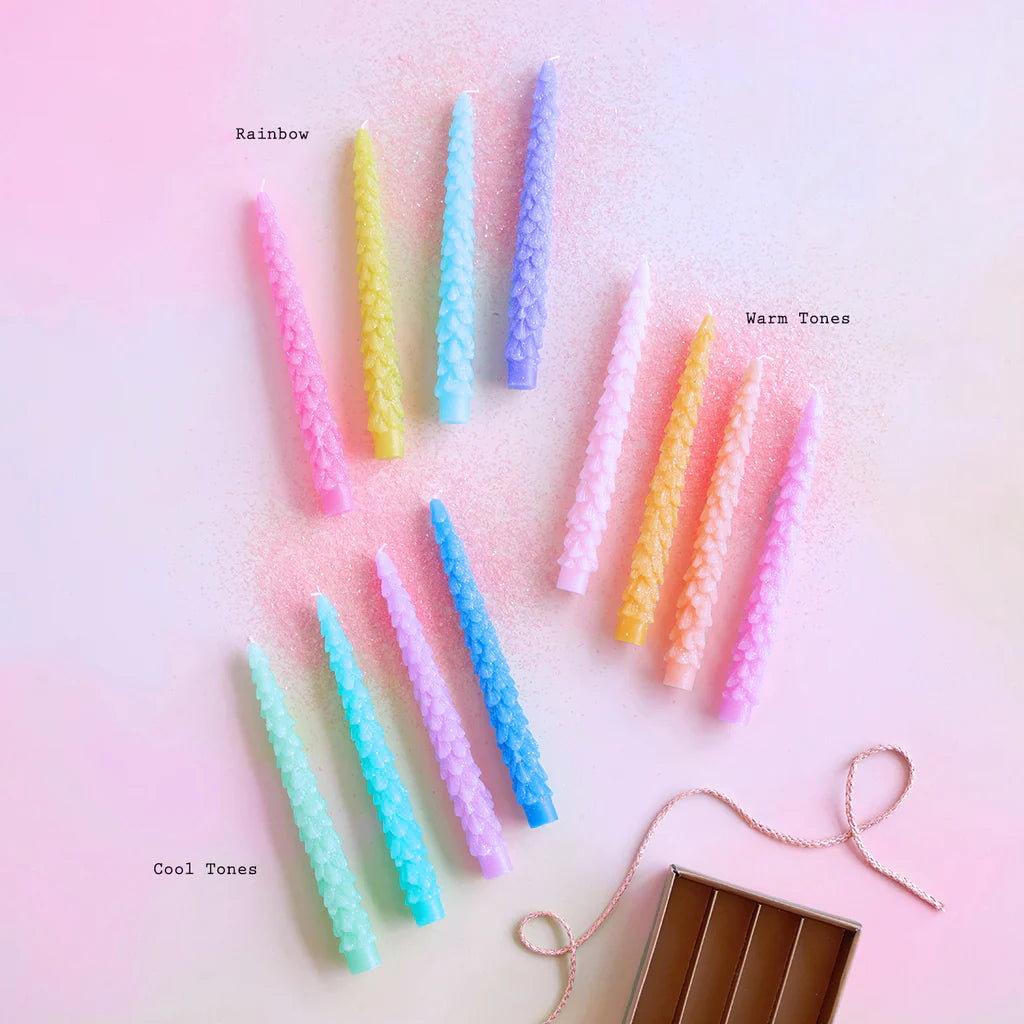 Rainbow Tree Taper Candle