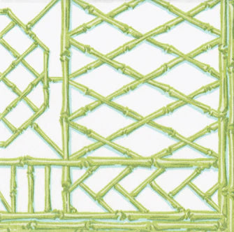 Bamboo Screen Green Moss Cocktail Napkin