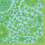 Load image into Gallery viewer, Indigo Garden Jade/turquoise Napkins
