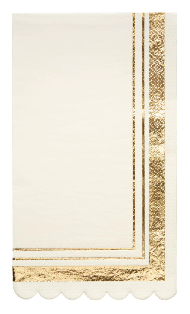 Gold/White Guest Towels