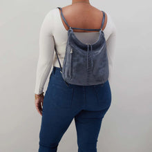 Load image into Gallery viewer, Merrin Convertible Backpack - Buffed Leather | Indigo Sky
