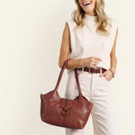 Load image into Gallery viewer, Foundery Small Tote Washed Leather | Kindling Brown
