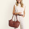 Foundery Small Tote Washed Leather | Kindling Brown