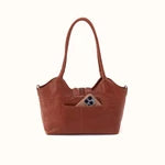 Load image into Gallery viewer, Foundery Small Tote Washed Leather | Kindling Brown
