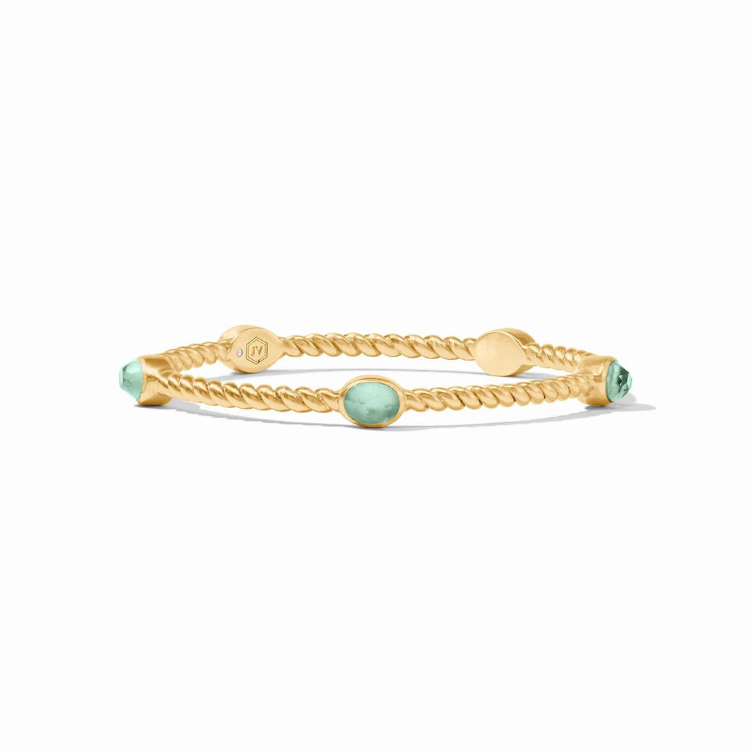 Nassau Stone Bangle Iridescent Aquamarine Blue