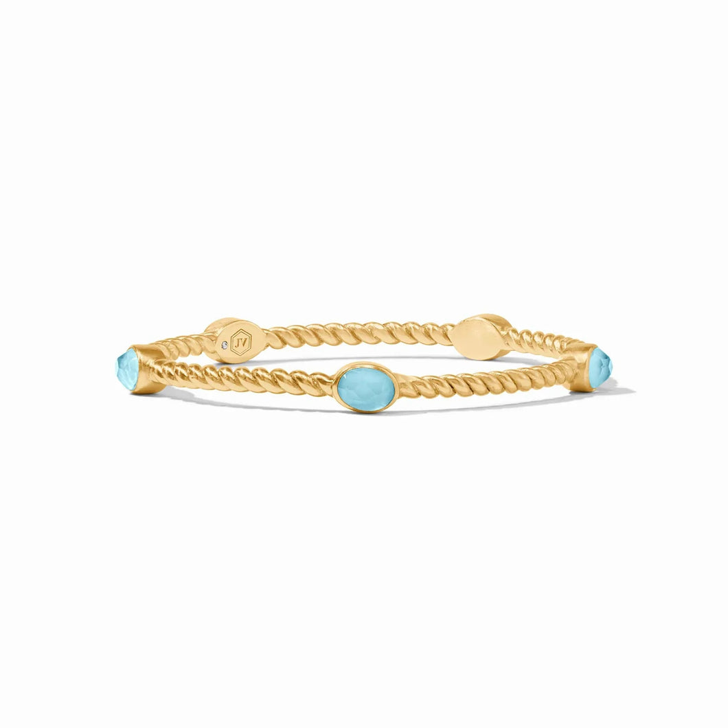 Nassau Stone Bangle Iridescent Capri Blue