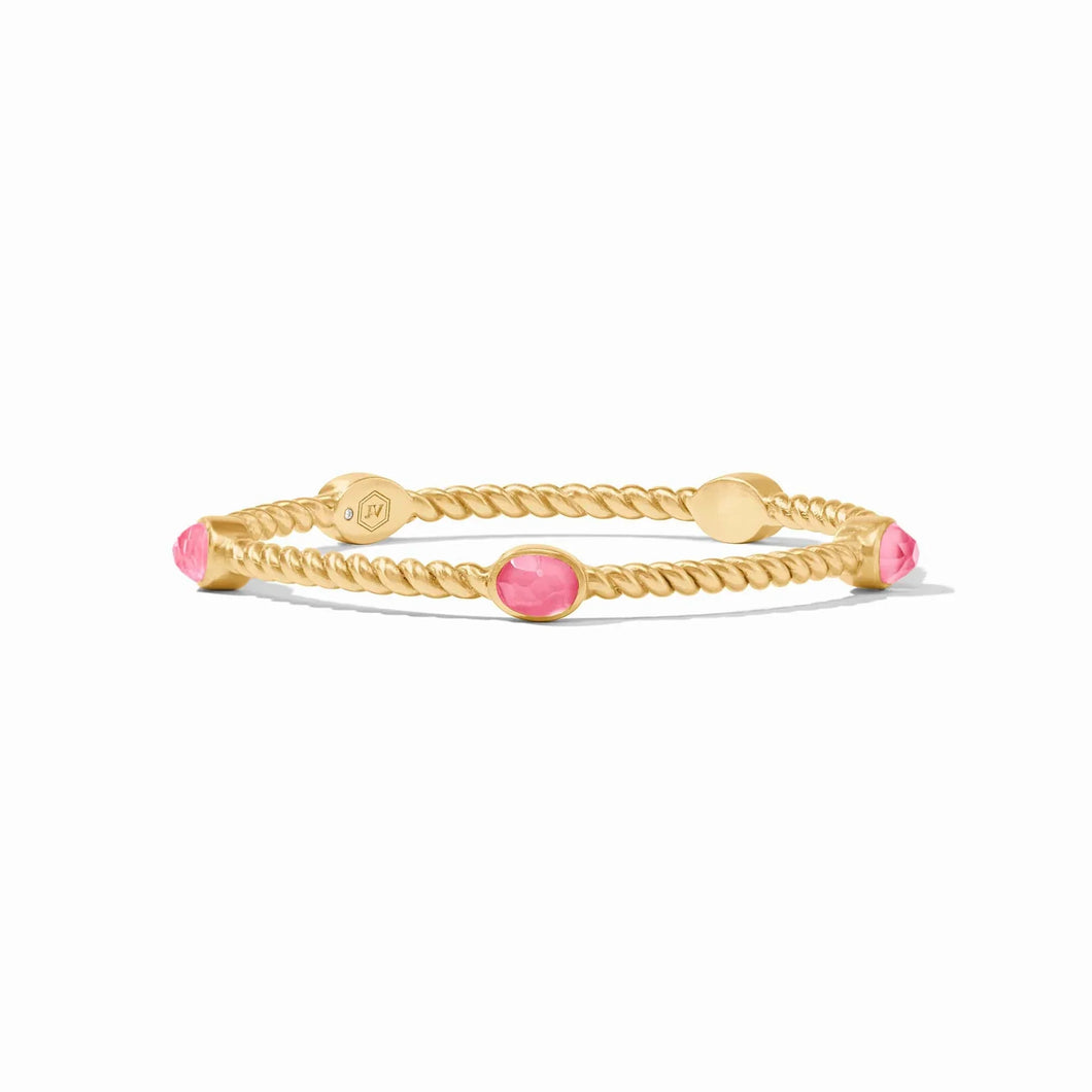 Nassau Stone Bangle Iridescent Peony Pink