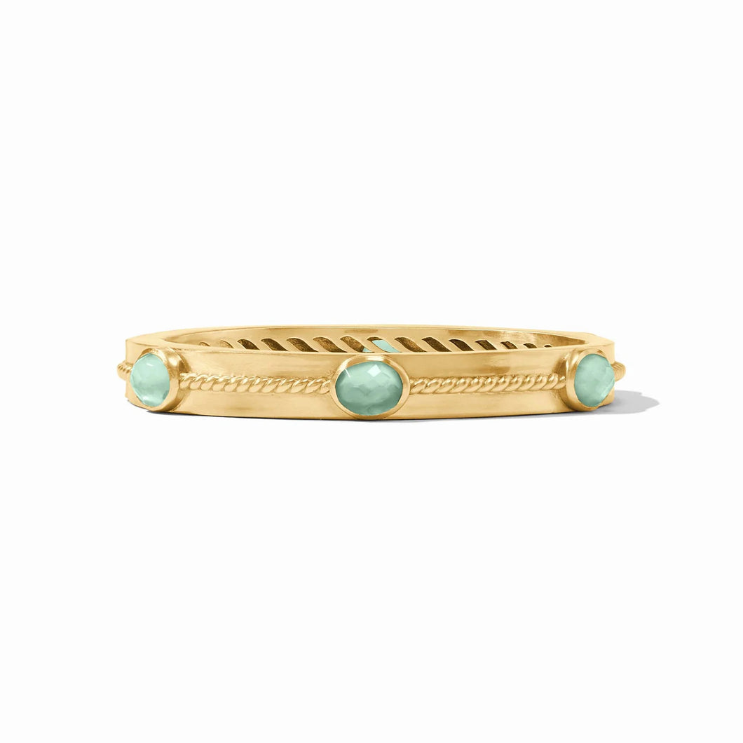 Nassau Stone Hinge Bangle Iridescent Aquamarine Blue