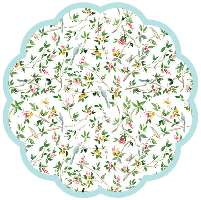 Lila Chinoiserie x Camilla Moss Scalloped Paper Placemats