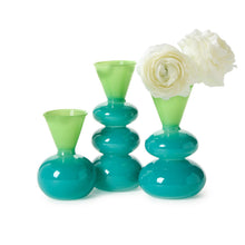 Load image into Gallery viewer, Aqua/Verde Glass Vases
