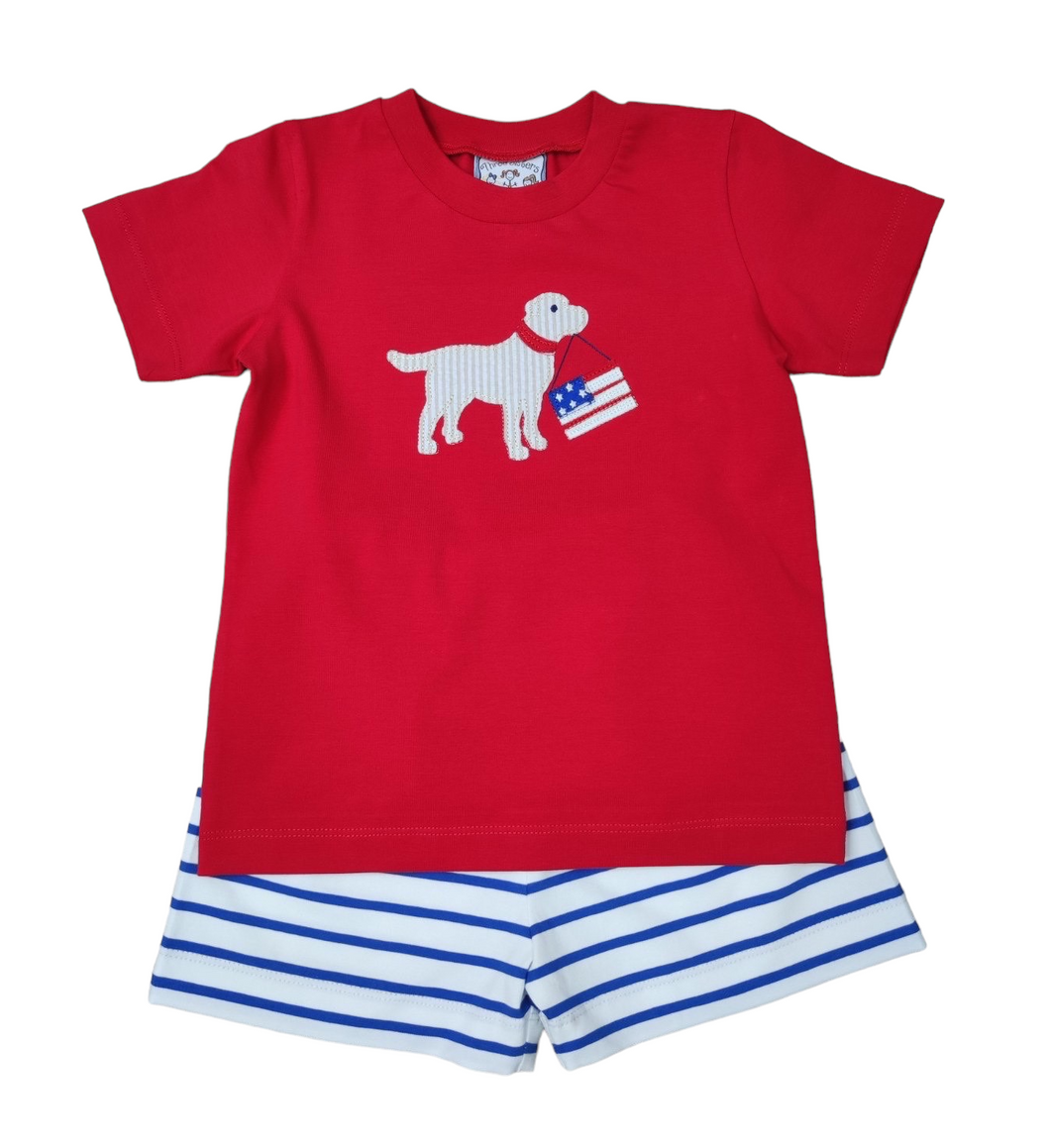 Patriotic Pups Boys Short Set
