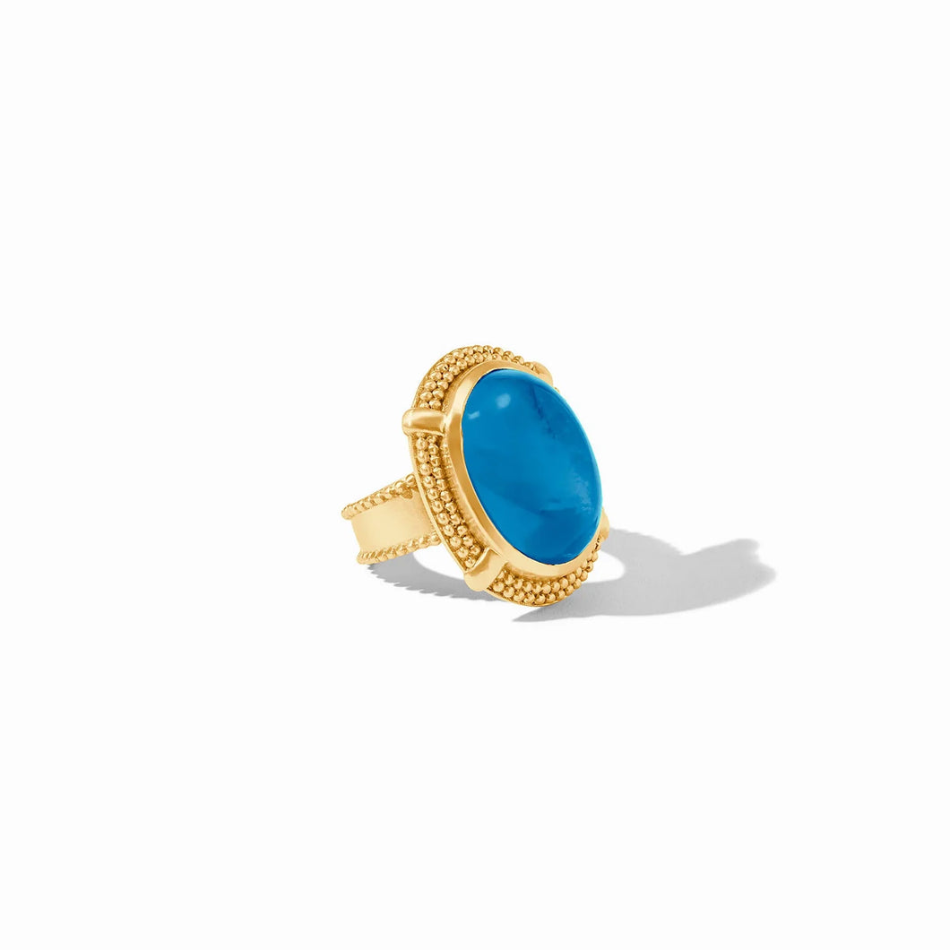 Cabochon Statement Ring - Iridescent London Blue