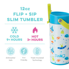 Load image into Gallery viewer, Space Camp Flip + Sip Slim Tumbler (12oz)
