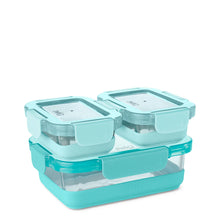 Load image into Gallery viewer, Aqua 3pc Glass Food Storage | Medium Set
