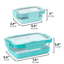 Load image into Gallery viewer, Aqua 3pc Glass Food Storage | Medium Set
