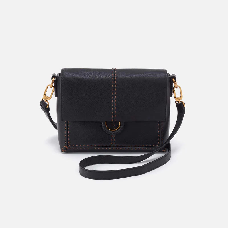 Austin Flap Crossbody - Pebbled Leather | Black