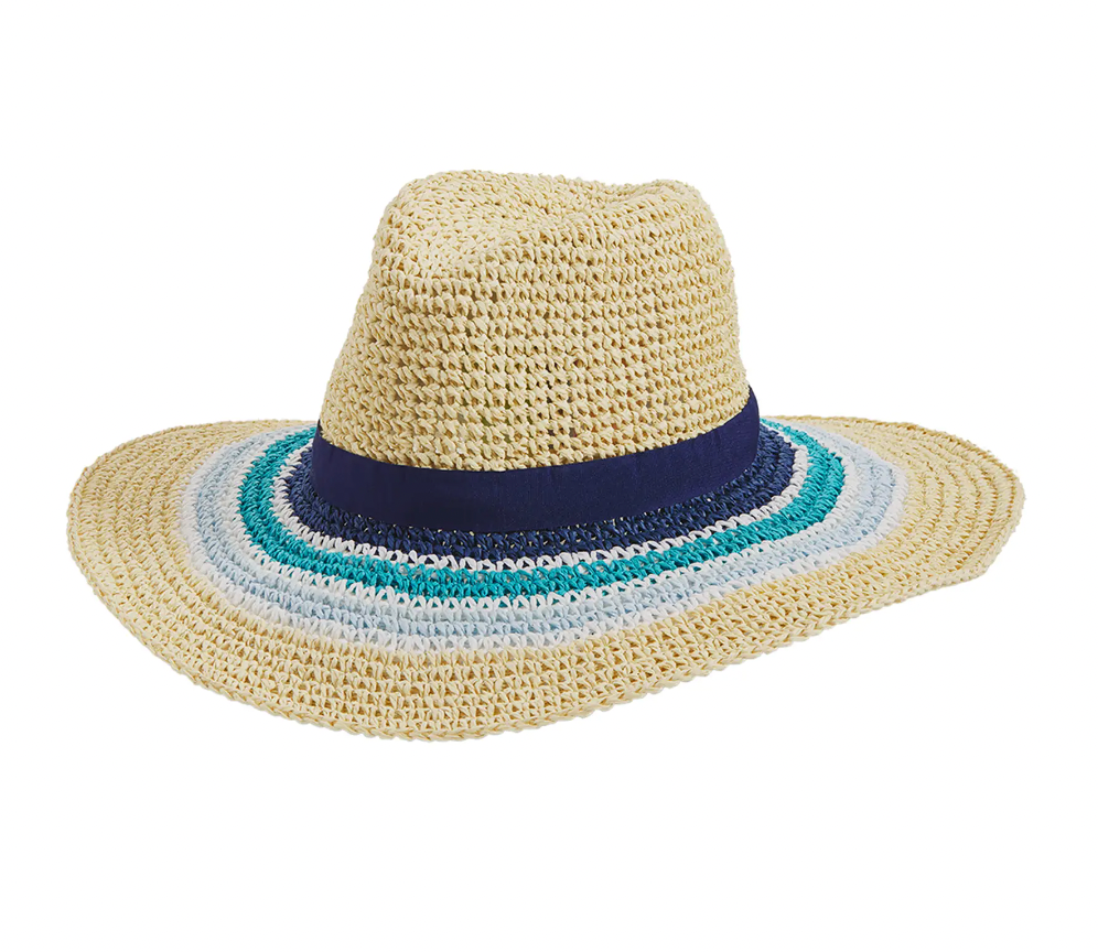 Striped Fedora Blue