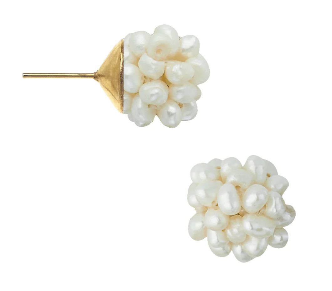 Susan Shaw Pearl Cluster Earrings