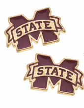 Load image into Gallery viewer, Mississippi State Logo Post Stud Earrings
