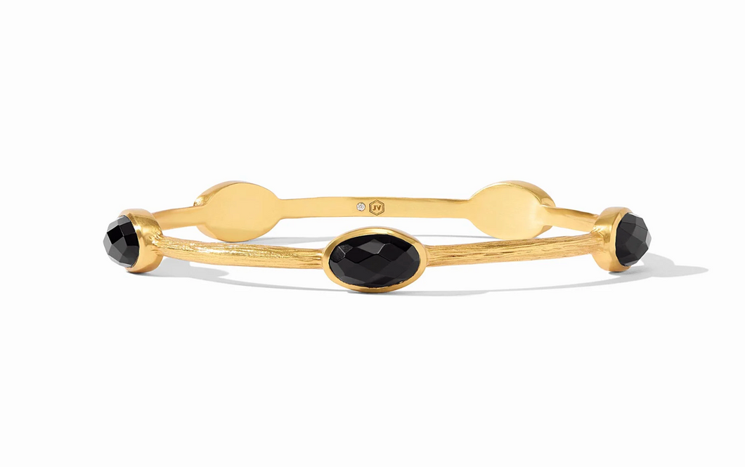 Ivy Stone Bangle Obsidian Black