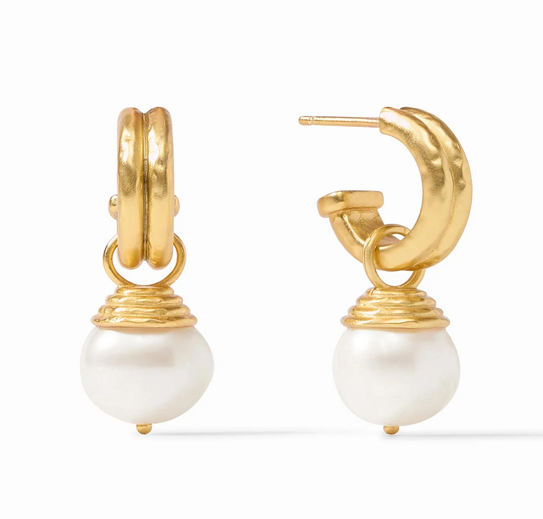 Astor Pearl Hoop & Charm Earring Pearl