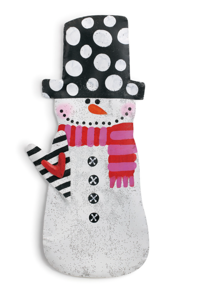 Snowman with Heart Door Hanger